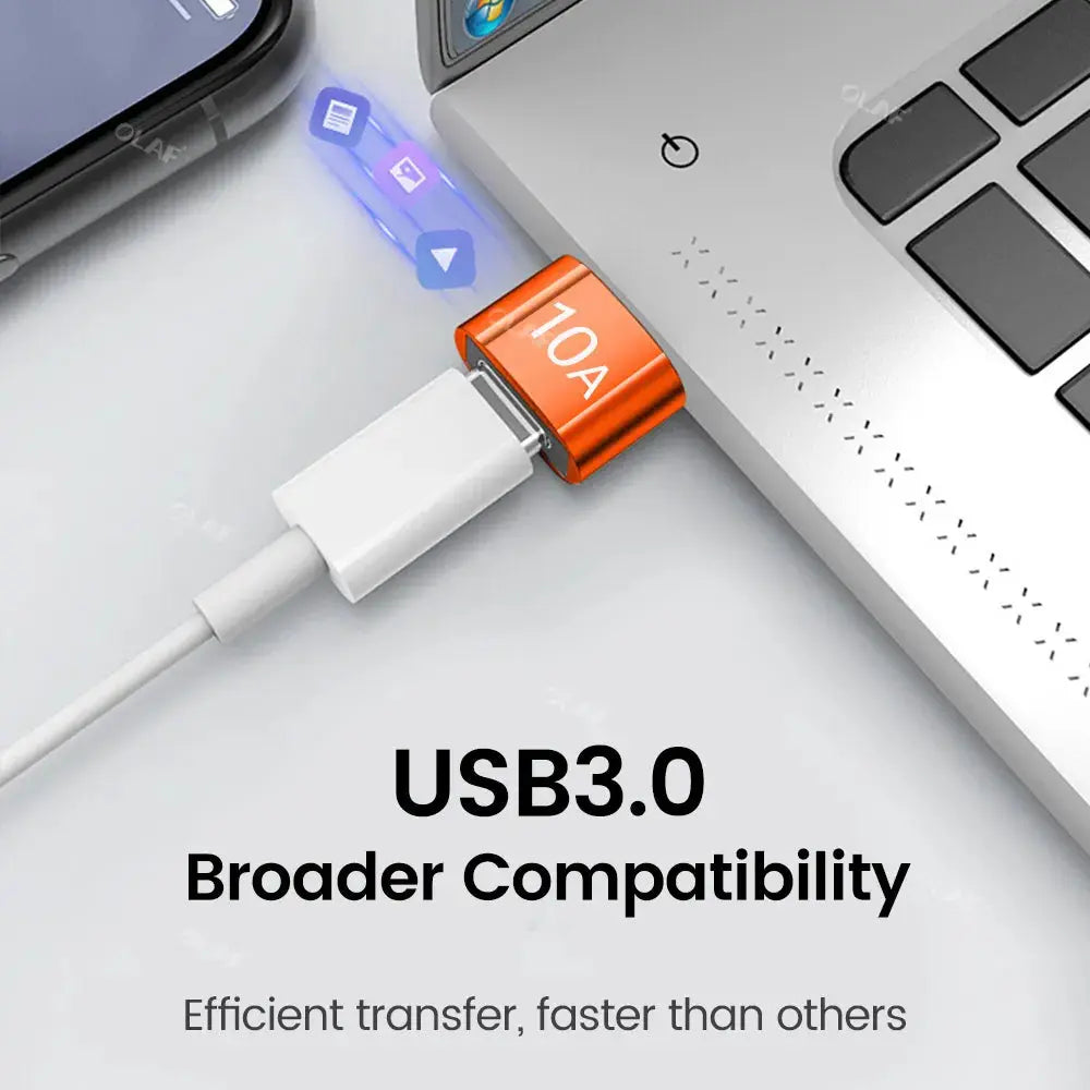 Adaptador Olaf 10A OTG USB 3.0 a Tipo C: Convierte tu experiencia de transferencia de datos y carga - La zona Apple