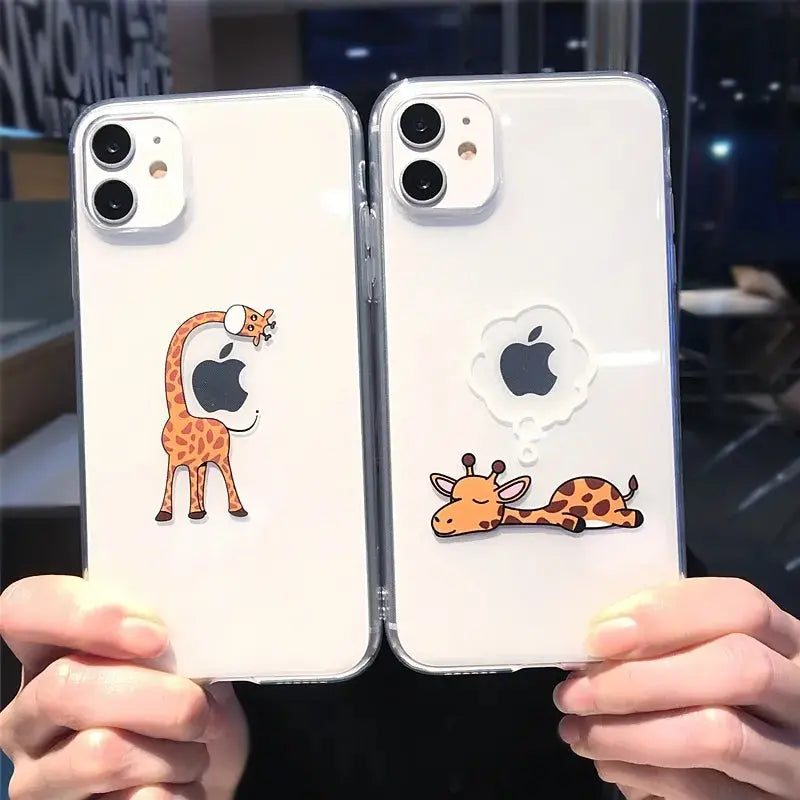 Funda Transparente con Diseño Animal para iPhone - Carcasa Suave y Transparente para iPhone 13 Pro Max, 12 Mini, 11, X, XS, XR, 7, 8 Plus - La zona Apple
