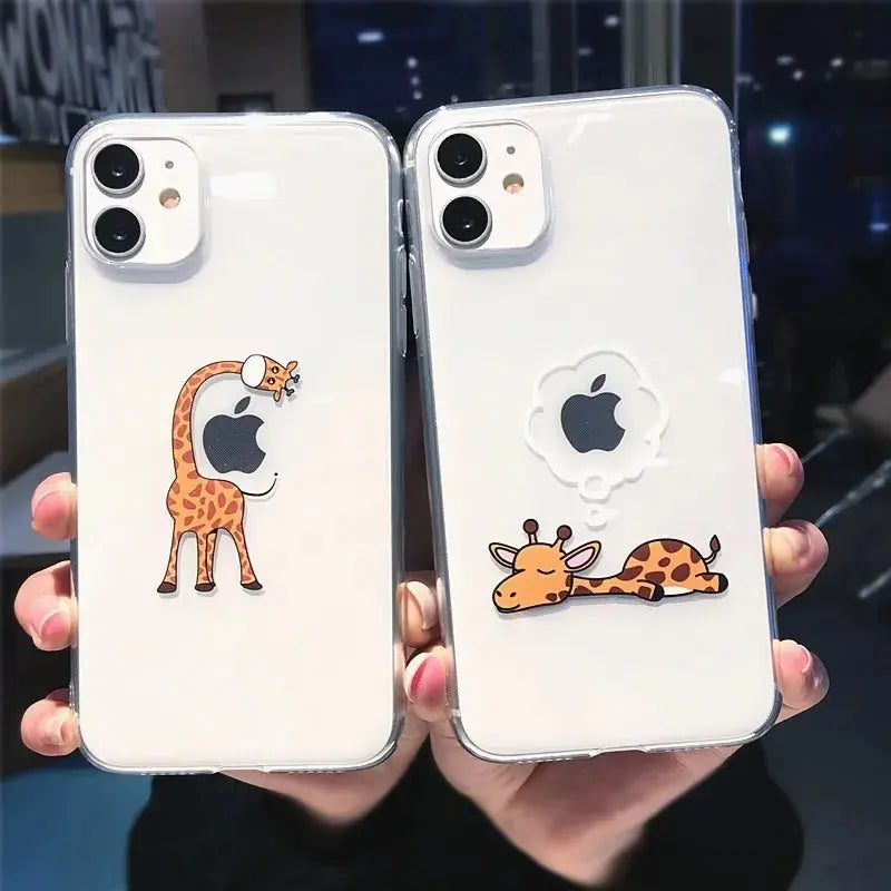 Funda Transparente con Diseño Animal para iPhone - Carcasa Suave y Transparente para iPhone 13 Pro Max, 12 Mini, 11, X, XS, XR, 7, 8 Plus - La zona Apple