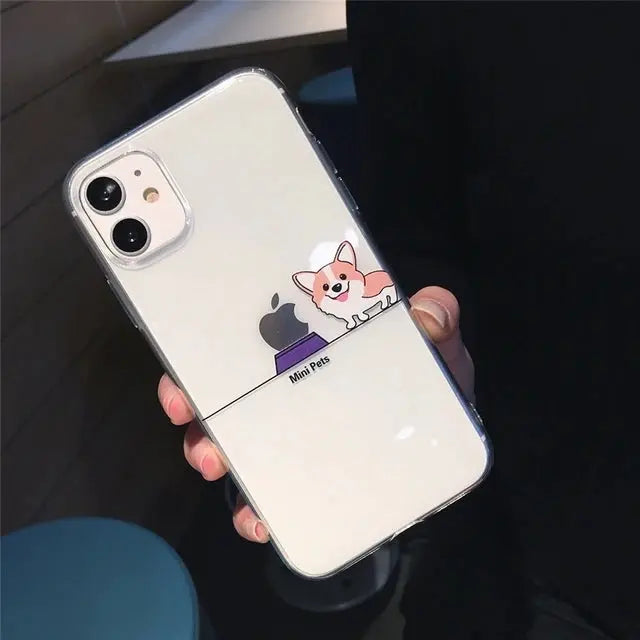 Funda Transparente con Diseño Animal para iPhone - Carcasa Suave y Transparente para iPhone 13 Pro Max, 12 Mini, 11, X, XS, XR, 7, 8 Plus - La zona Apple