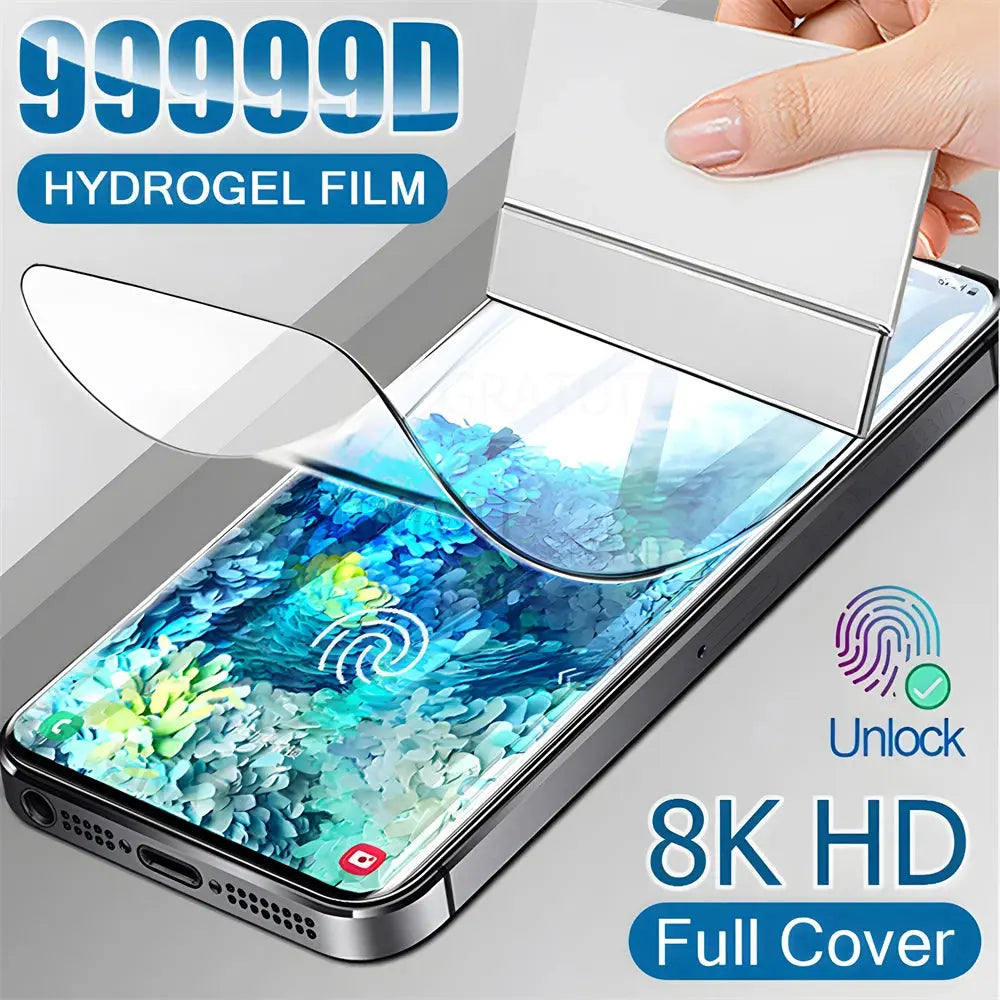 Película de hidrogel para Samsung Galaxy Note 20 Ultra, S23, S22, S21 FE, S20 Plus, S10, protectores de pantalla A12, A34, A54, A51, A50, A52, A71, 1-4 piezas - La zona Apple