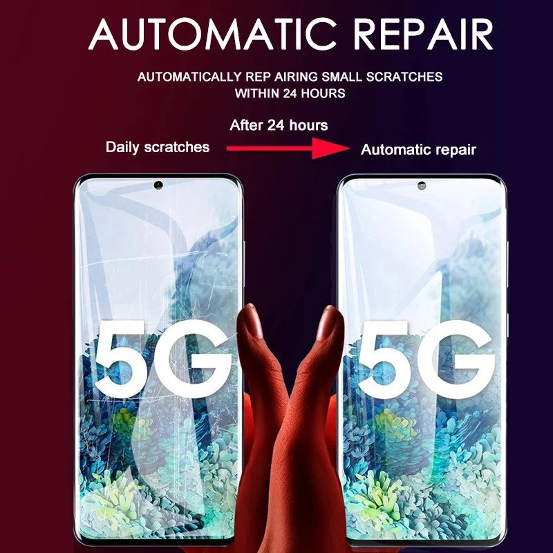 Película de hidrogel para Samsung Galaxy Note 20 Ultra, S23, S22, S21 FE, S20 Plus, S10, protectores de pantalla A12, A34, A54, A51, A50, A52, A71, 1-4 piezas - La zona Apple
