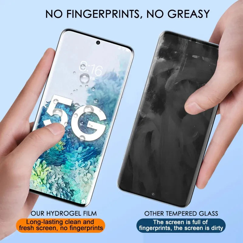 Película de hidrogel para Samsung Galaxy Note 20 Ultra, S23, S22, S21 FE, S20 Plus, S10, protectores de pantalla A12, A34, A54, A51, A50, A52, A71, 1-4 piezas - La zona Apple
