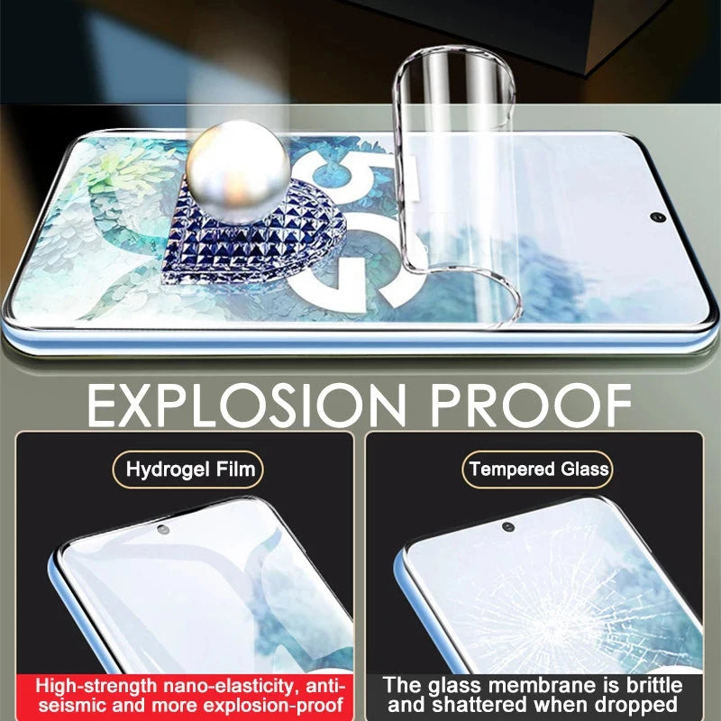 Película de hidrogel para Samsung Galaxy Note 20 Ultra, S23, S22, S21 FE, S20 Plus, S10, protectores de pantalla A12, A34, A54, A51, A50, A52, A71, 1-4 piezas - La zona Apple
