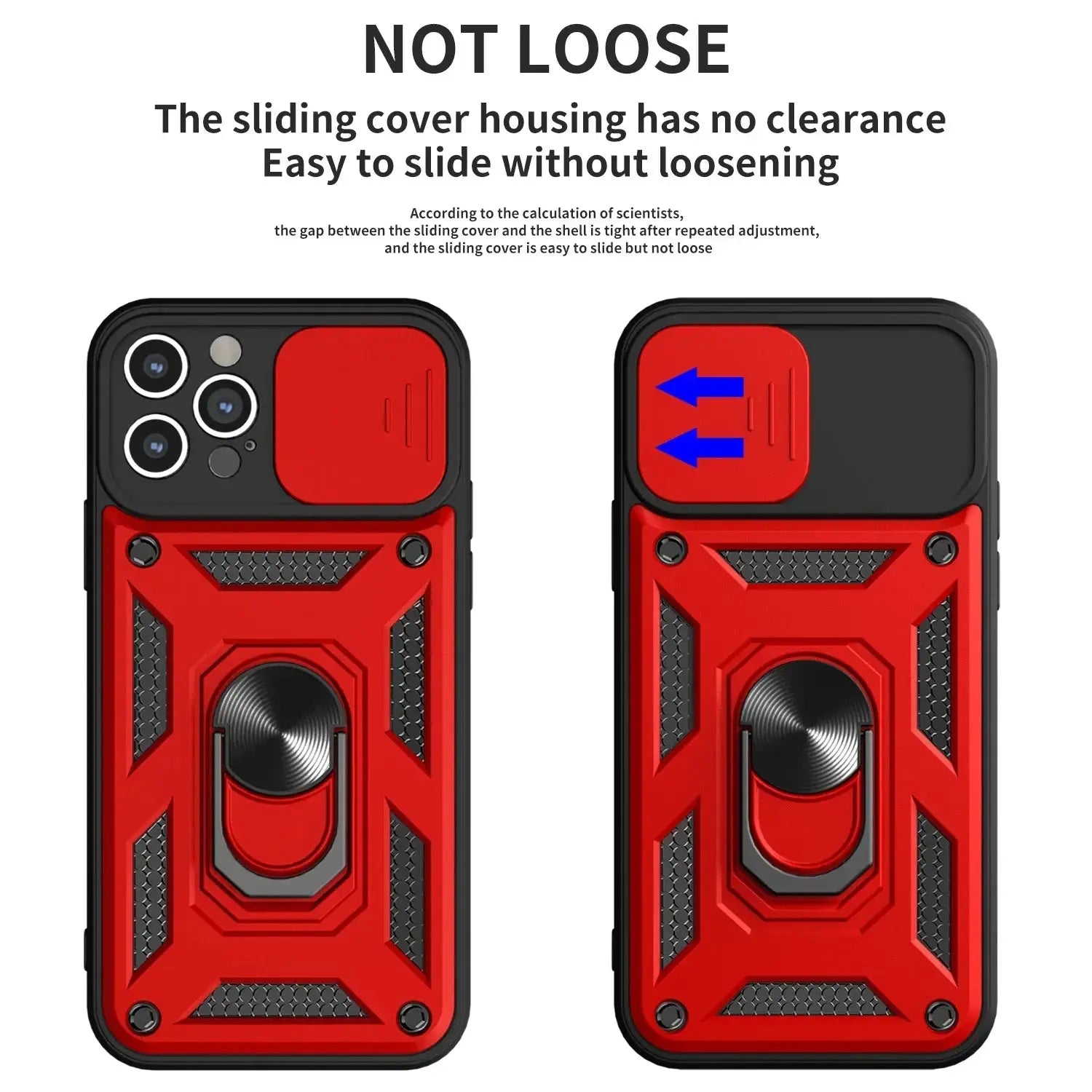 Protector de lente de cámara deslizante, funda de armadura para iPhone 15, 13, 14, 11, 12 Pro Max, Mini, XS, XR, X, 7, 8 Plus, parachoques de grado militar, cubierta de anillo - La zona Apple
