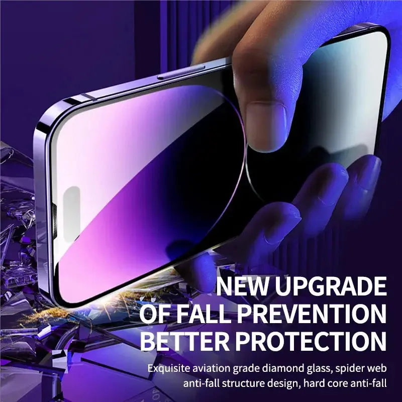 Protector de pantalla de vidrio templado con cubierta de montaje de alineación, 8K, alta gama, para iPhone 15, 14, 13, 12, 11 Pro Max, XS, X, XR, 2 unidades - La zona Apple