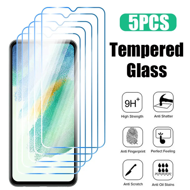 Protector de pantalla de vidrio templado para Samsung Galaxy, A54, A34, A14, A53, A13, A52s, 5G, A52, A51, A21s, A72, A71, S22, 5 unidades - La zona Apple