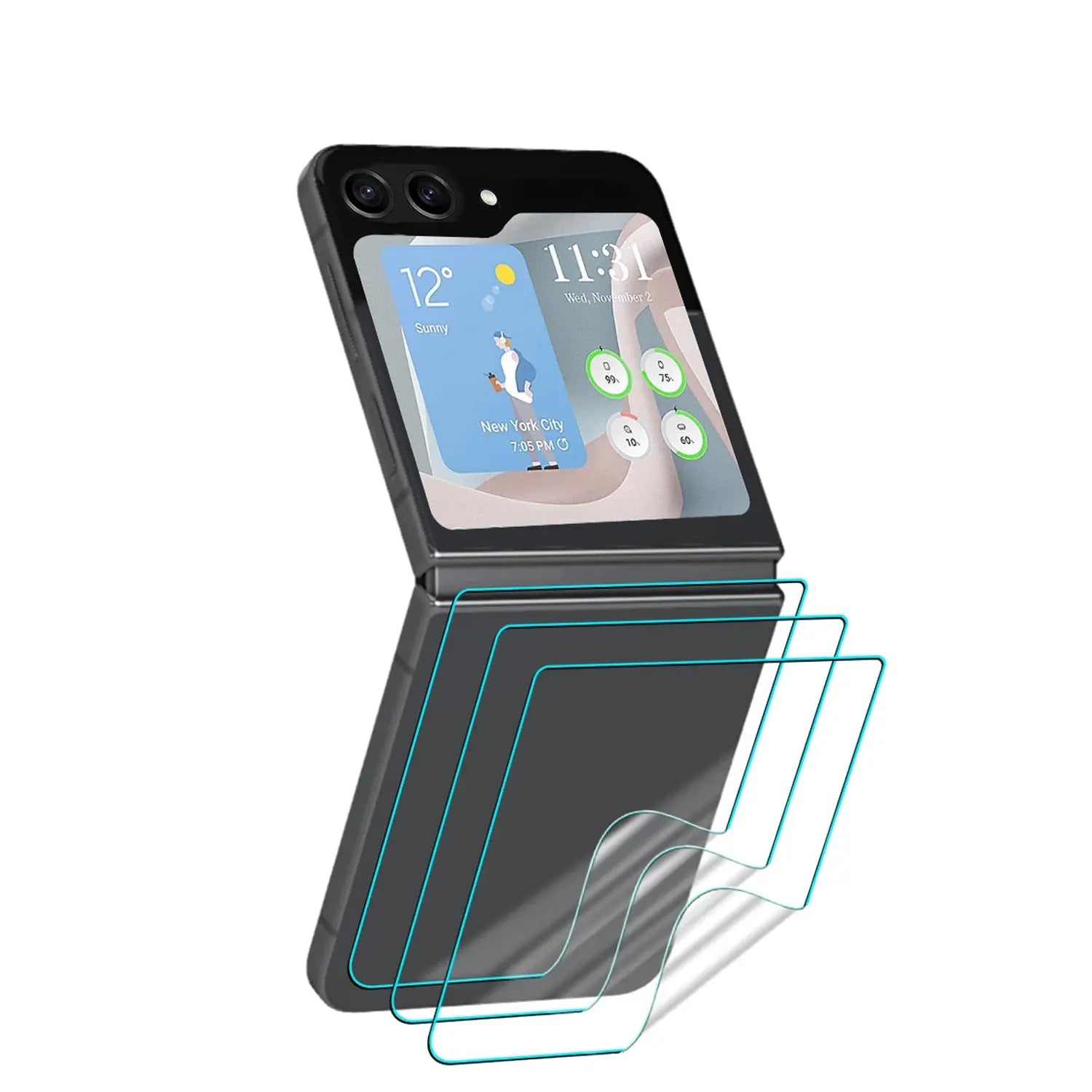 Protector de pantalla para Samsung Galaxy Z Flip 5 5G, película de hidrogel transparente . - La zona Apple