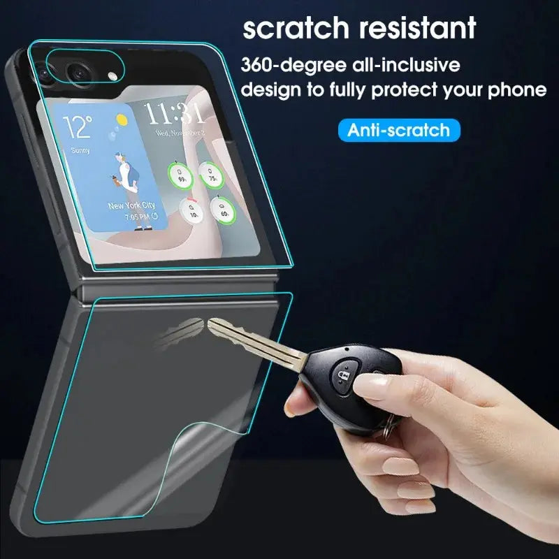 Protector de pantalla para Samsung Galaxy Z Flip 5 5G, película de hidrogel transparente . - La zona Apple
