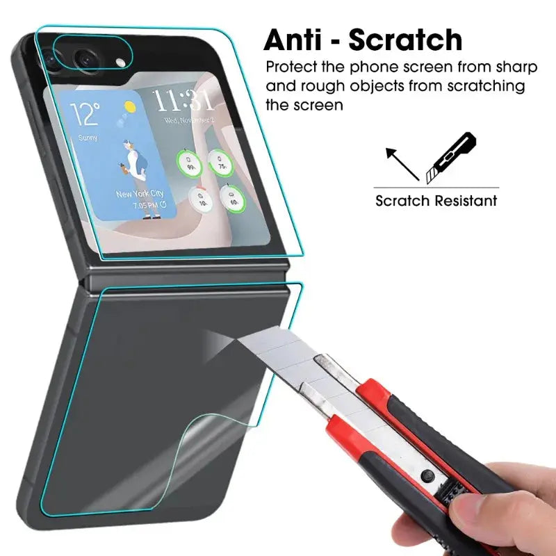 Protector de pantalla para Samsung Galaxy Z Flip 5 5G, película de hidrogel transparente . - La zona Apple
