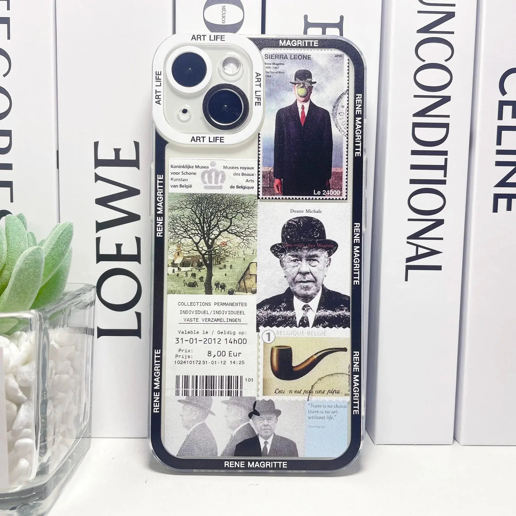 Funda de Teléfono Rene Magritte con Etiqueta para iPhone: Una Obra de Arte en tus Manos - La zona Apple