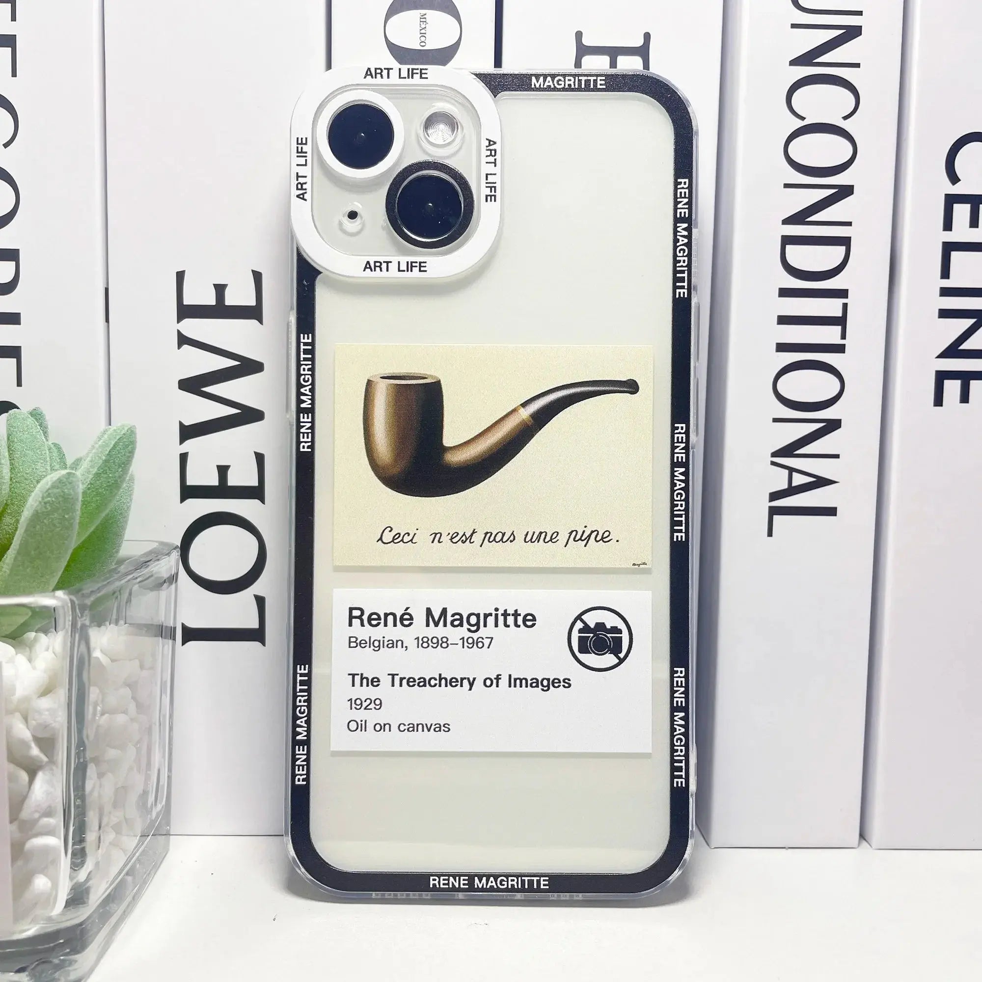 Funda de Teléfono Rene Magritte con Etiqueta para iPhone: Una Obra de Arte en tus Manos - La zona Apple