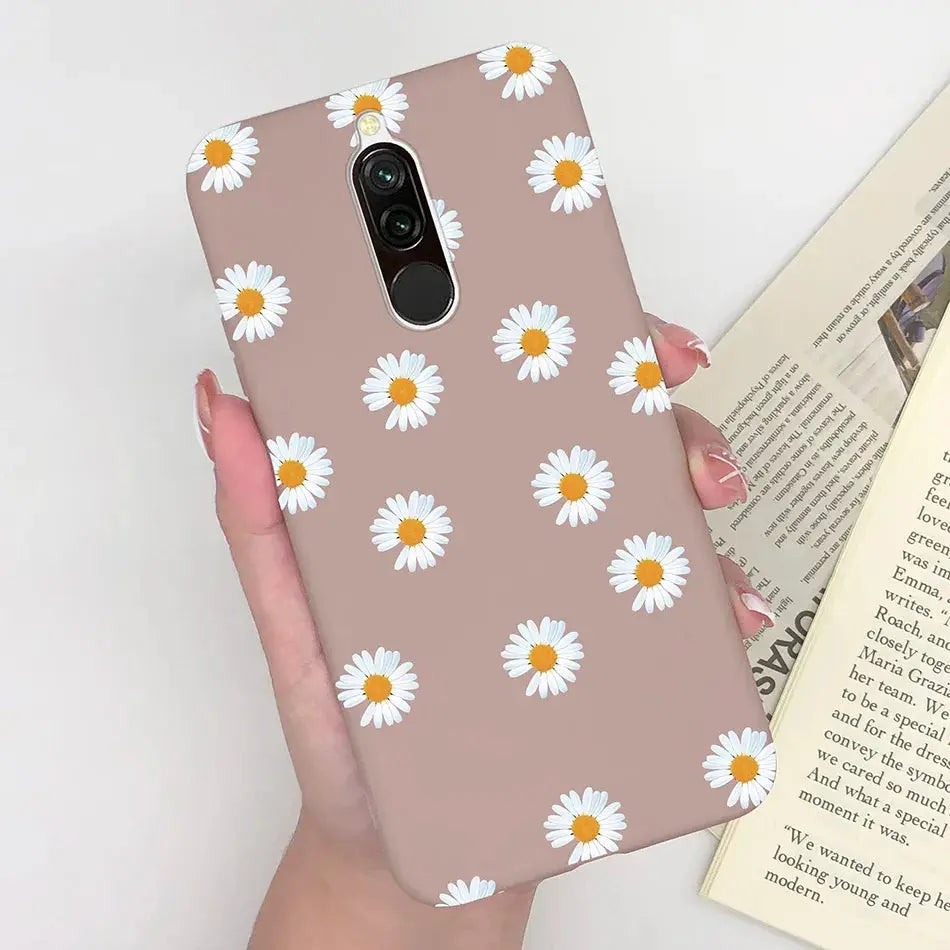 Soft Case For Xiaomi Redmi 8 Case Silicone Fundas Phone Back Cover For Redmi8 Case Flower Love Heart Bumper For Xiaomi Redmi 8 - La zona Apple