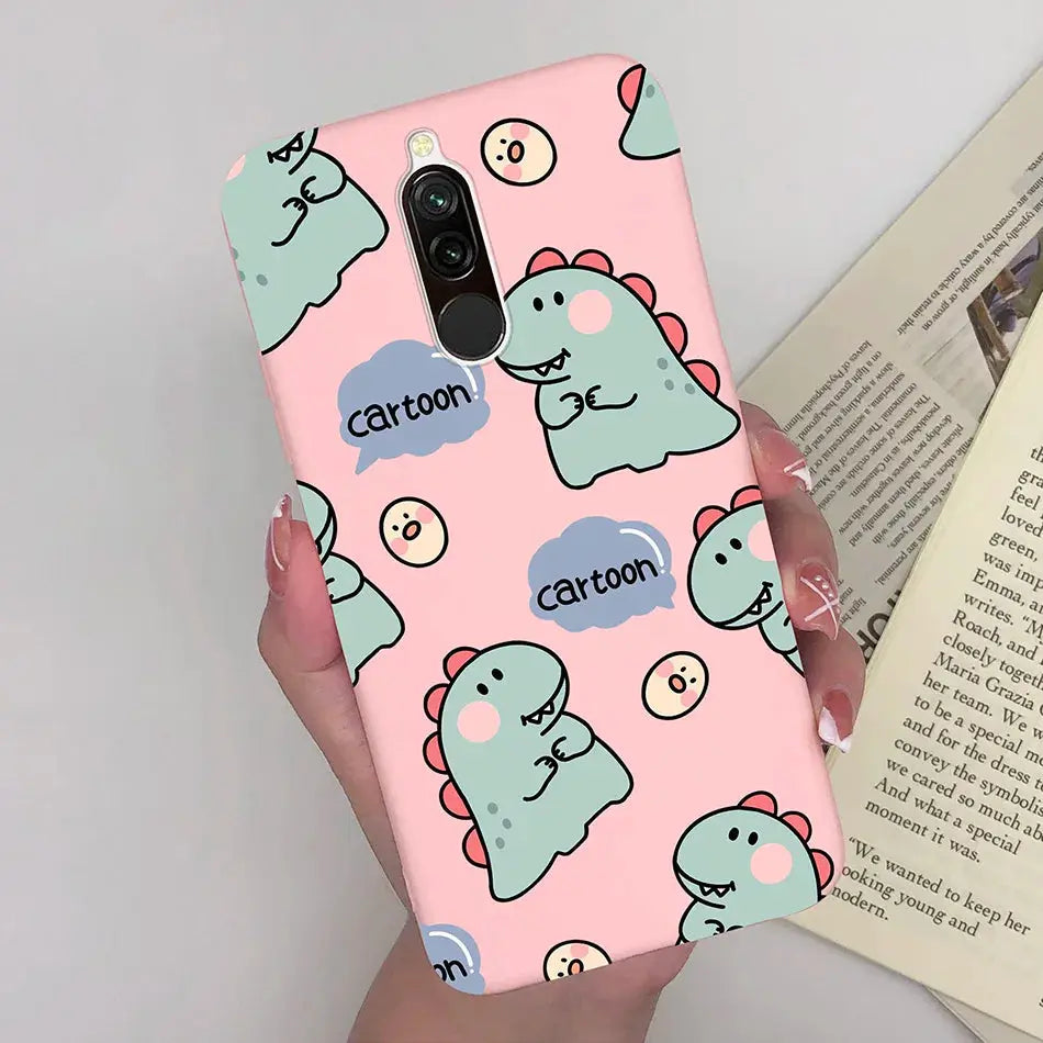 Soft Case For Xiaomi Redmi 8 Case Silicone Fundas Phone Back Cover For Redmi8 Case Flower Love Heart Bumper For Xiaomi Redmi 8 - La zona Apple