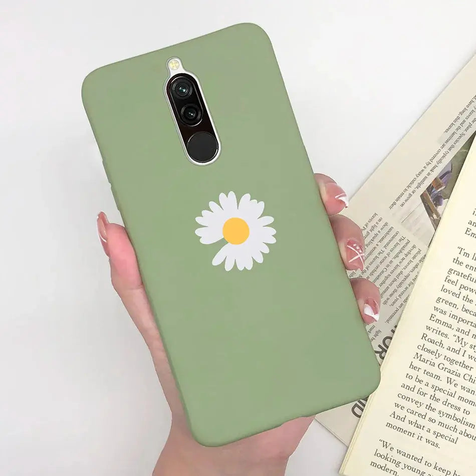 Soft Case For Xiaomi Redmi 8 Case Silicone Fundas Phone Back Cover For Redmi8 Case Flower Love Heart Bumper For Xiaomi Redmi 8 - La zona Apple