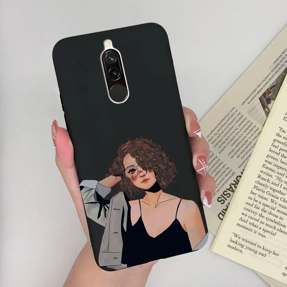 Soft Case For Xiaomi Redmi 8 Case Silicone Fundas Phone Back Cover For Redmi8 Case Flower Love Heart Bumper For Xiaomi Redmi 8 - La zona Apple