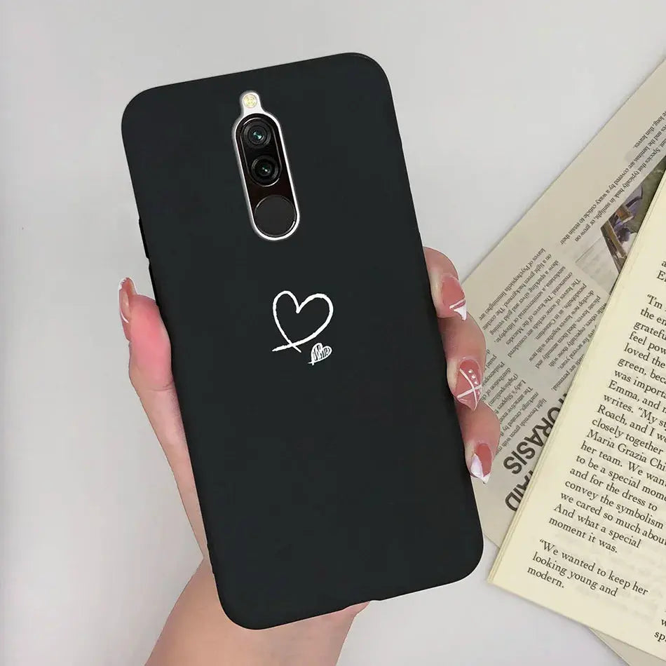 Soft Case For Xiaomi Redmi 8 Case Silicone Fundas Phone Back Cover For Redmi8 Case Flower Love Heart Bumper For Xiaomi Redmi 8 - La zona Apple