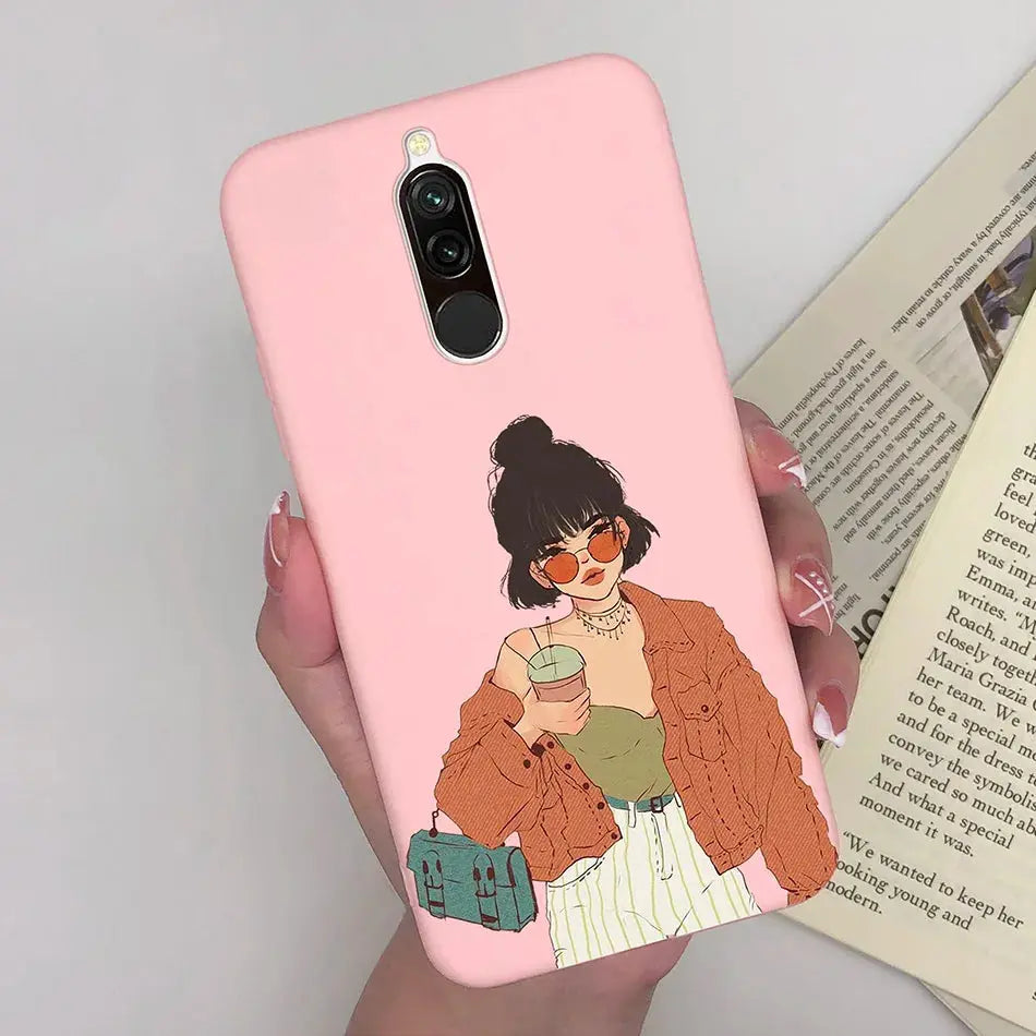 Soft Case For Xiaomi Redmi 8 Case Silicone Fundas Phone Back Cover For Redmi8 Case Flower Love Heart Bumper For Xiaomi Redmi 8 - La zona Apple