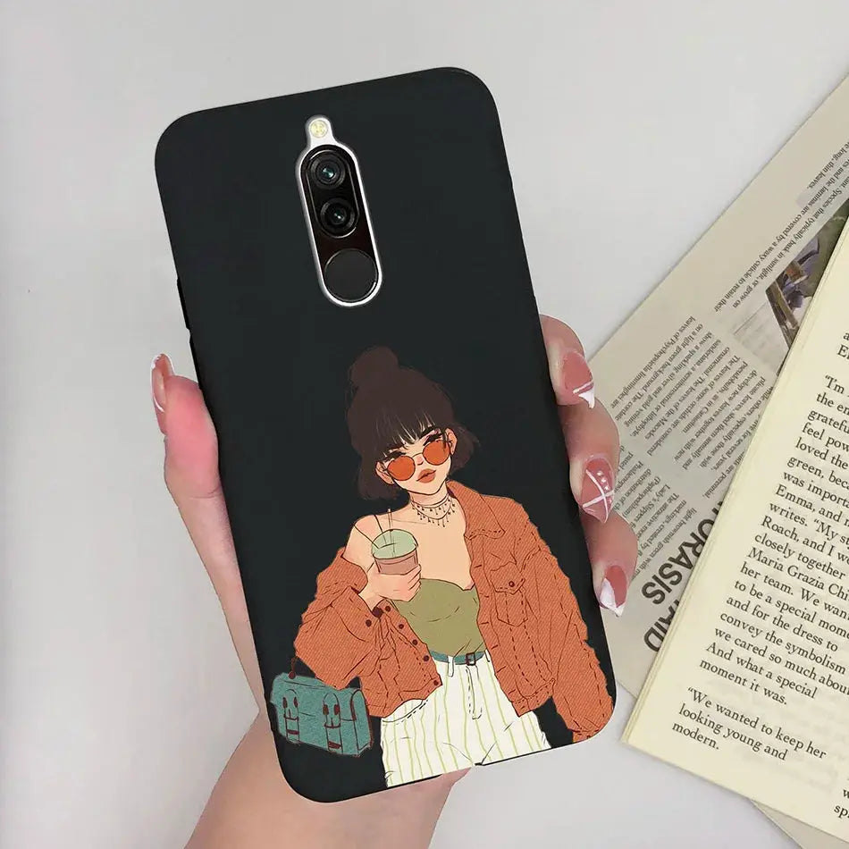 Soft Case For Xiaomi Redmi 8 Case Silicone Fundas Phone Back Cover For Redmi8 Case Flower Love Heart Bumper For Xiaomi Redmi 8 - La zona Apple