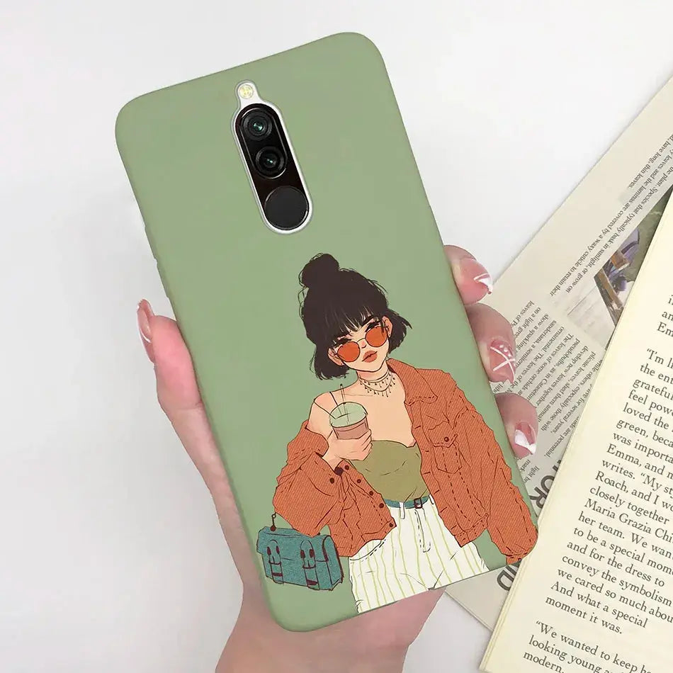 Soft Case For Xiaomi Redmi 8 Case Silicone Fundas Phone Back Cover For Redmi8 Case Flower Love Heart Bumper For Xiaomi Redmi 8 - La zona Apple