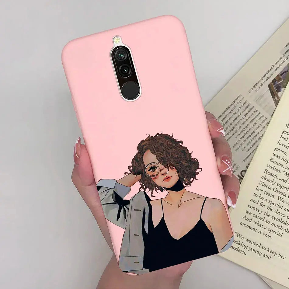 Soft Case For Xiaomi Redmi 8 Case Silicone Fundas Phone Back Cover For Redmi8 Case Flower Love Heart Bumper For Xiaomi Redmi 8 - La zona Apple