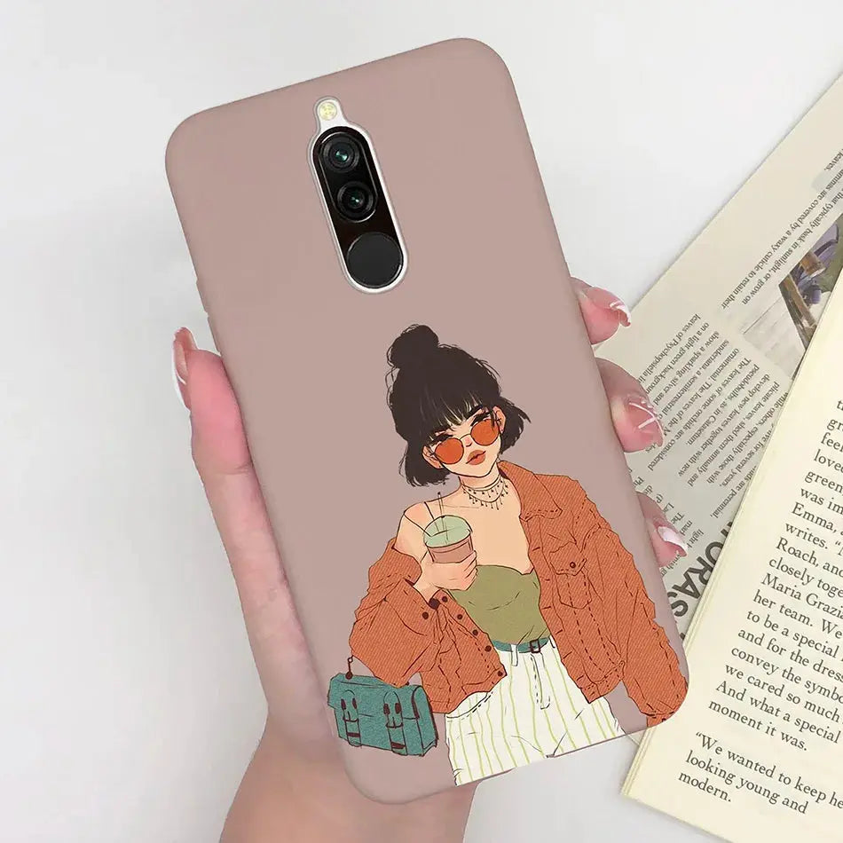 Soft Case For Xiaomi Redmi 8 Case Silicone Fundas Phone Back Cover For Redmi8 Case Flower Love Heart Bumper For Xiaomi Redmi 8 - La zona Apple