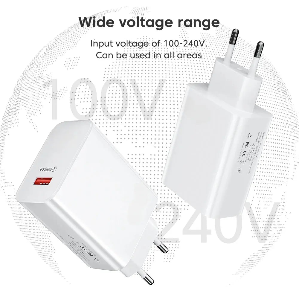 USB Charger Fast Charging QC3.0 USB C Cable Type C Cable Mobile Phone Charger For iPhone Huawei Samsung Xiaomi Quick Charge - La zona Apple