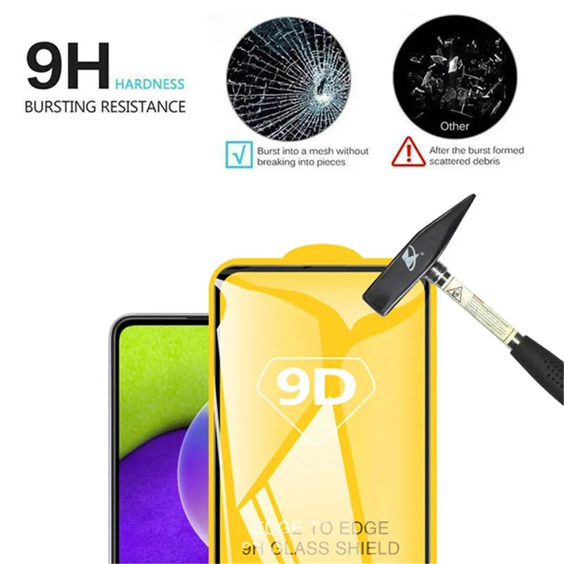 Vidrio templado 9D para Samsung, Protector de pantalla para A13, A53, A52, A32, A12, A23, A51, A52S, A72, A33, A21S, Galaxy S20FE, S22, S23 Plus, S10E, 4 unidades - La zona Apple