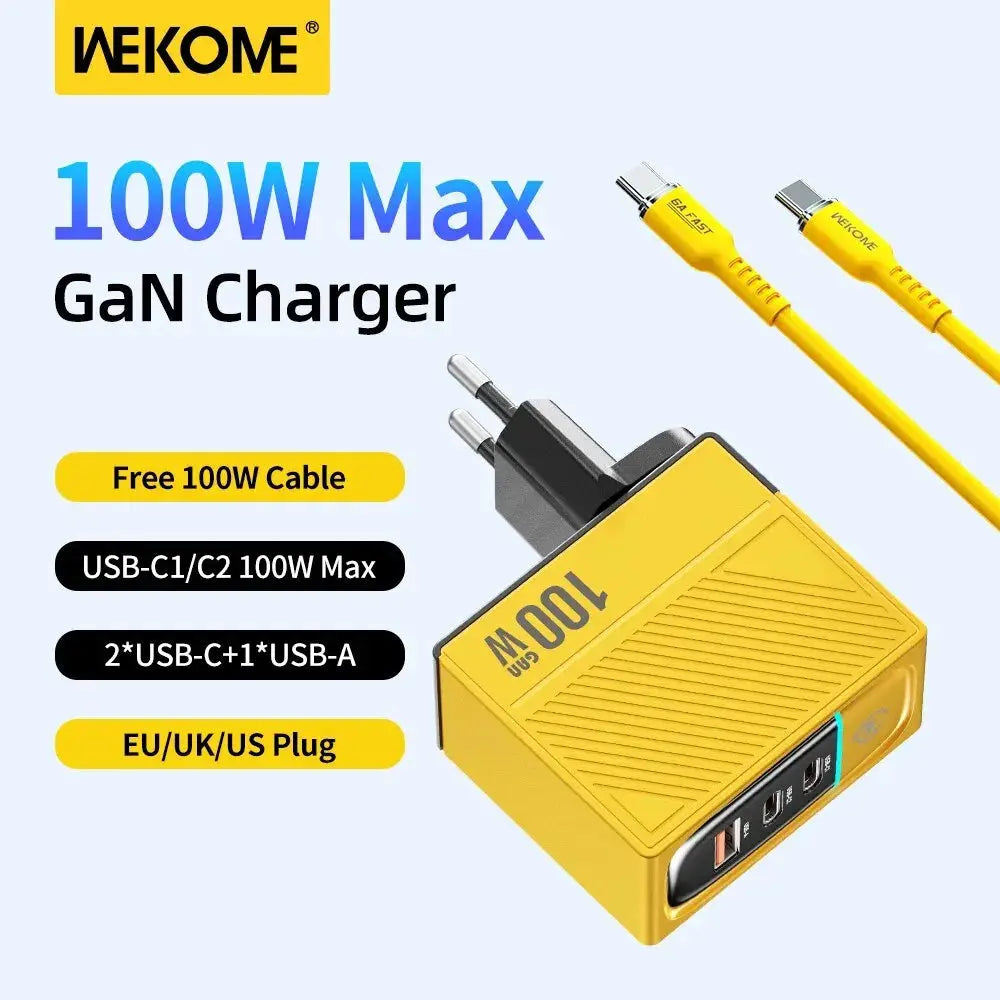 WEKOME-cargador tipo C GaN de 100W - La zona Apple