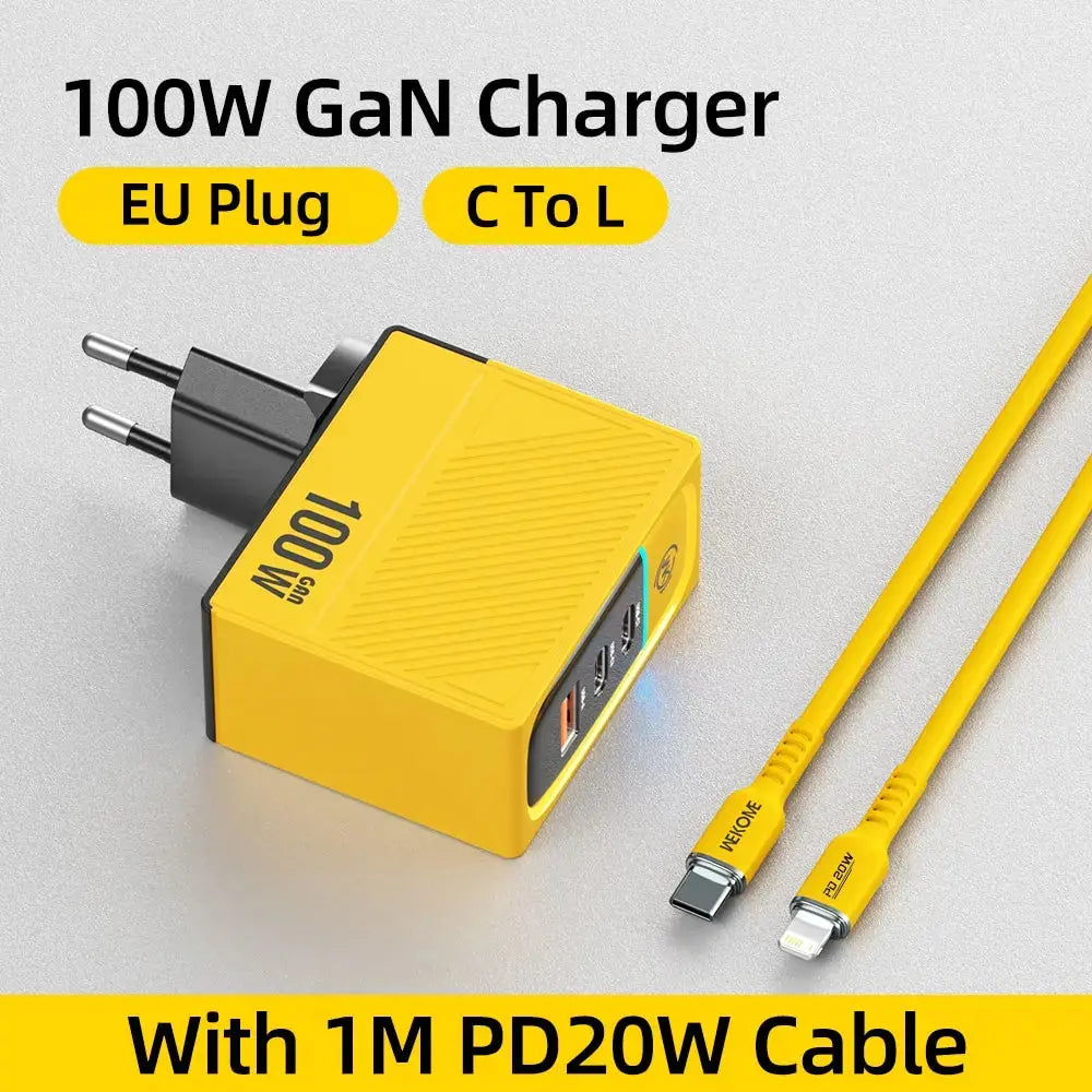WEKOME-cargador tipo C GaN de 100W - La zona Apple