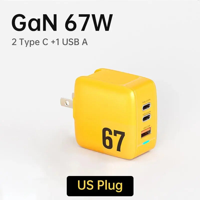 cargador tipo C wekome de carga rápida GaN de 67W - La zona Apple