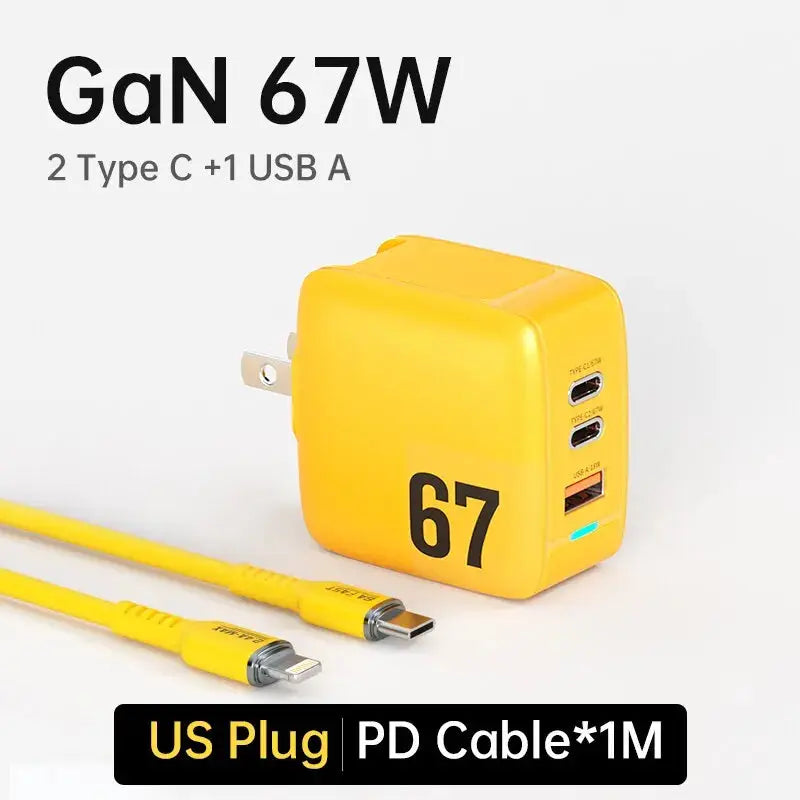 cargador tipo C wekome de carga rápida GaN de 67W - La zona Apple