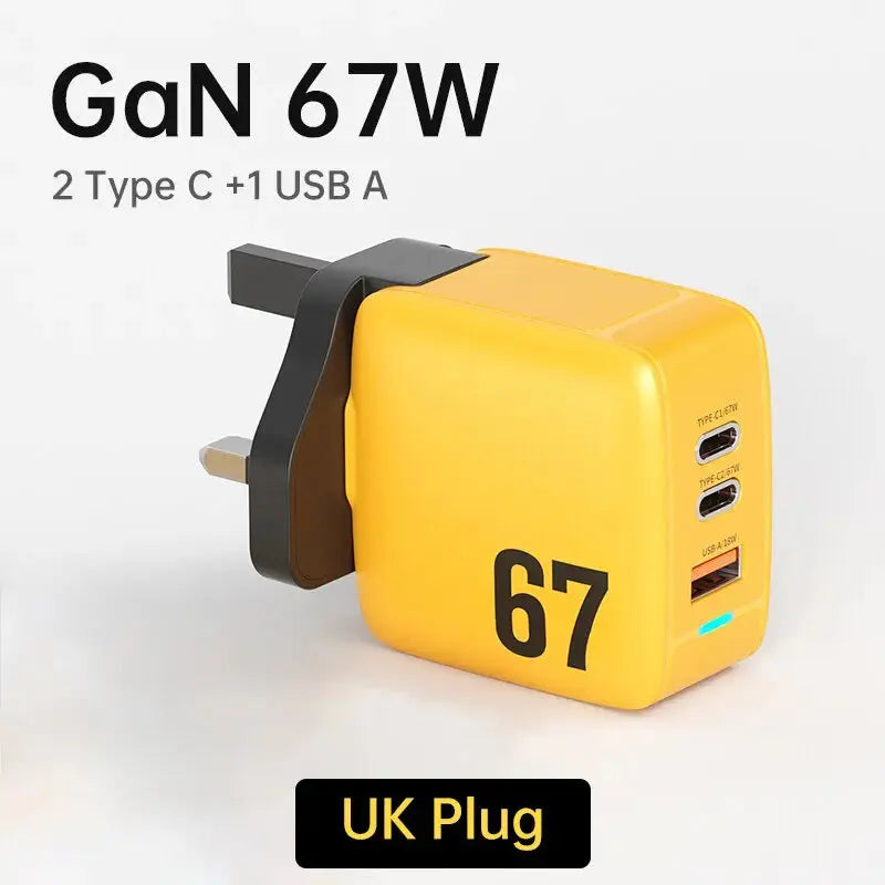 cargador tipo C wekome de carga rápida GaN de 67W - La zona Apple