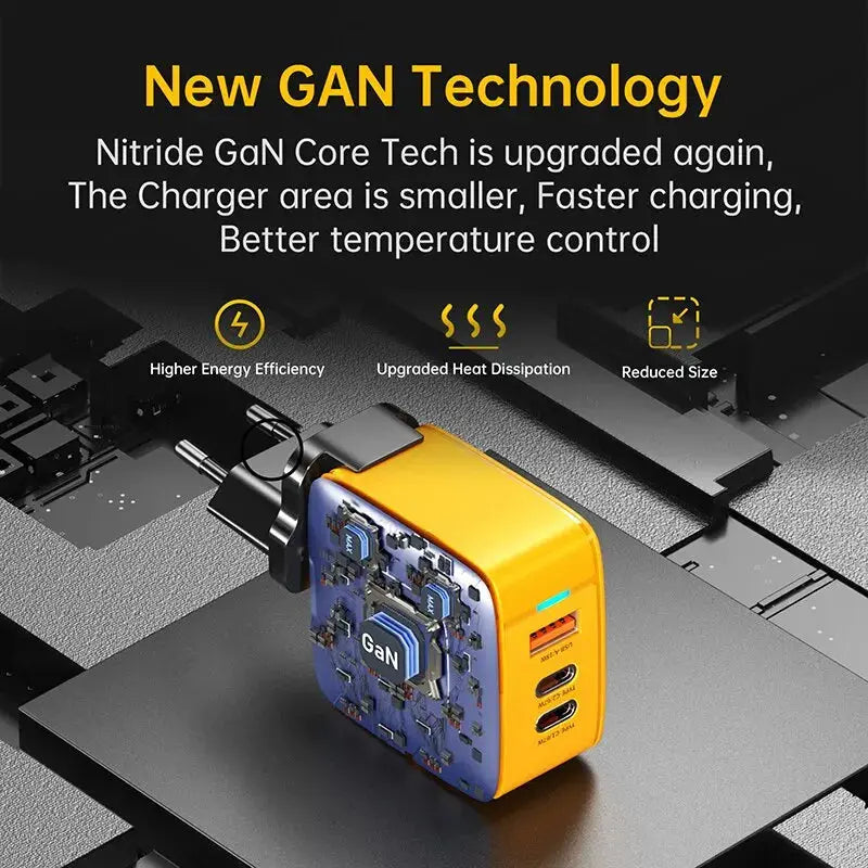 cargador tipo C wekome de carga rápida GaN de 67W - La zona Apple