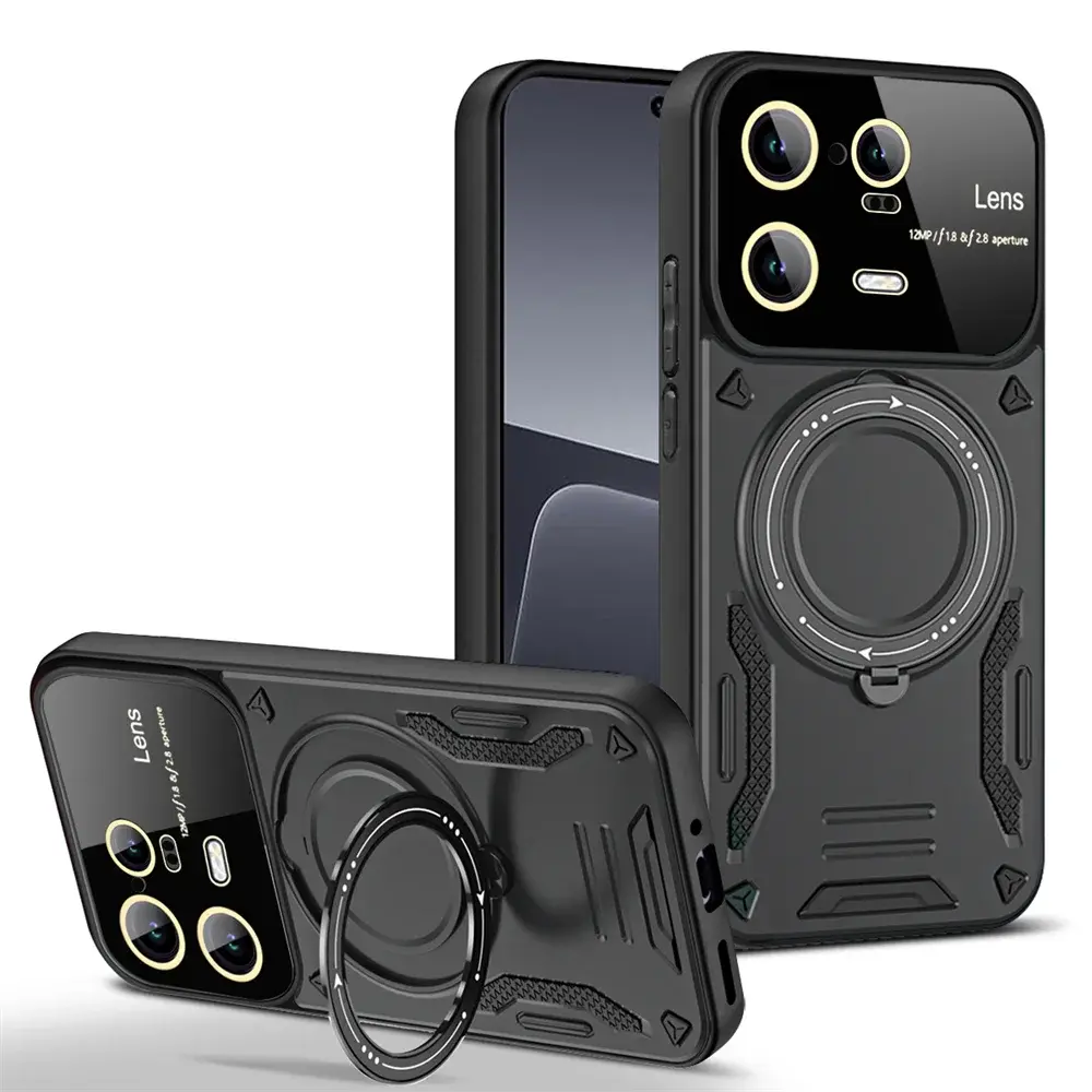 YouDun-funda de teléfono para XIAOMI 13 PRO, carcasa multifuncional con anillo de soporte oculto, parachoques magnético Magsafe, PC, TPU, a prueba de golpes - La zona Apple