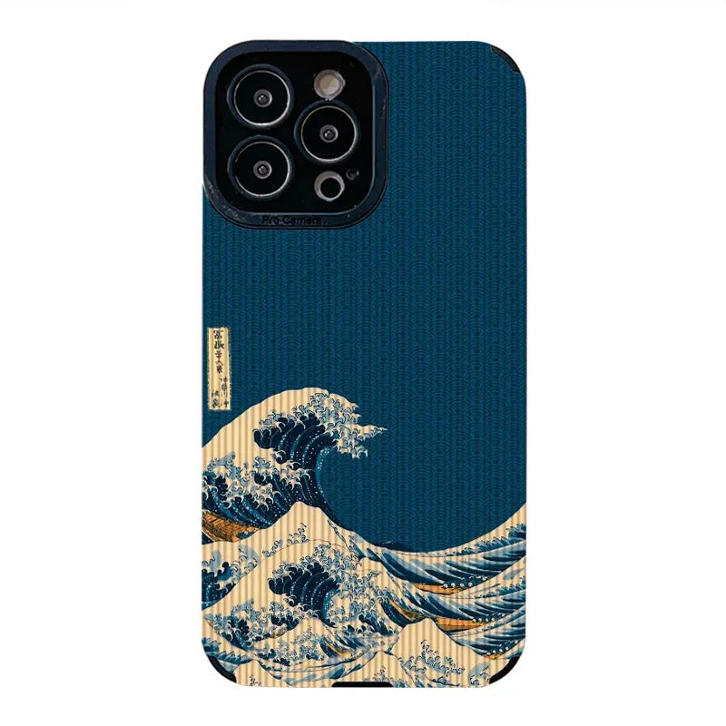 FUNDA OLAS para Iphone 16 Pro Max, Iphone 15 Pro Max/14/16 Plus/15/13 Pro/12/11/7/11 Pro/X/Xr/Xs Max - La zona Apple