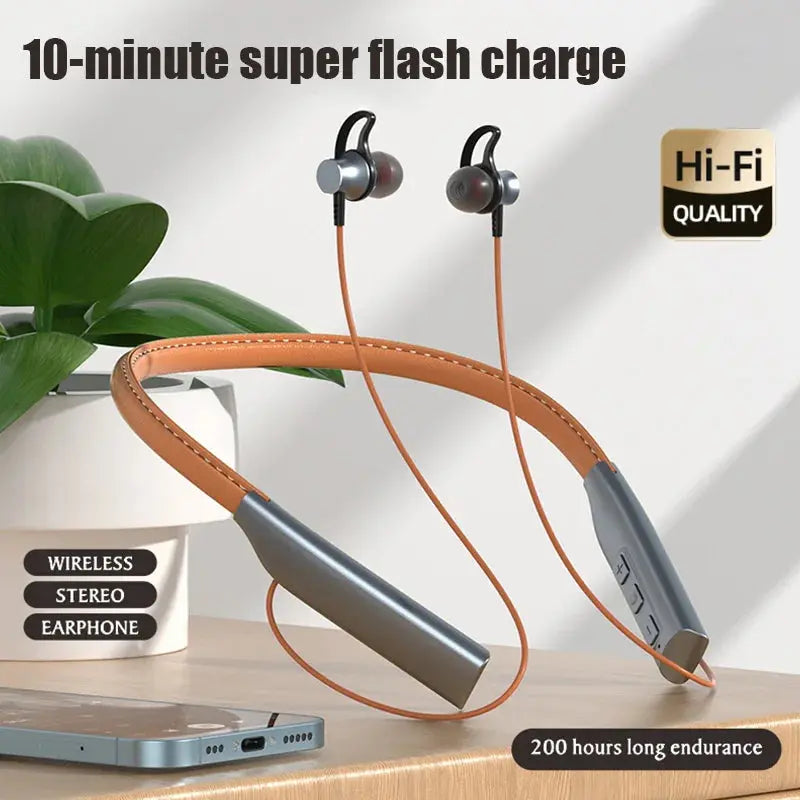 Auriculares magnéticos con Bluetooth, audífonos deportivos inalámbricos para colgar en el cuello con micrófono - La zona Apple