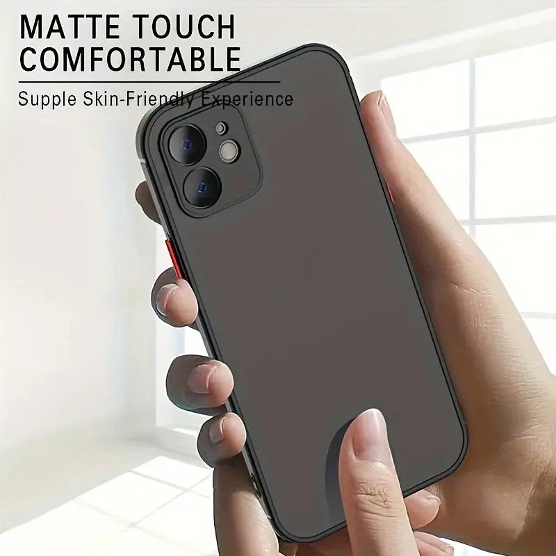 2pcs Funda para Teléfono Móvil con Sensación de Piel Material PC Adecuada para iPhone 11 13 12 14 15 Pro Max Mini Funda Antigolpes para Teléfono Móvil Adecuada para iPhone XS Max X XR 6 15 7 8 Plus - La zona Apple