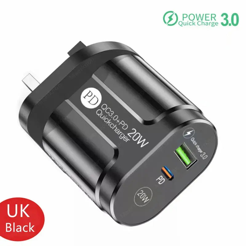 20W PD USB C Charger Fast Charging Wall Charger Quick Charge 3.0 Mobile Phones Adapter For Iphone Xiaomi Samsung Type C Chargers - La zona Apple