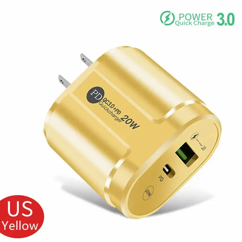 20W PD USB C Charger Fast Charging Wall Charger Quick Charge 3.0 Mobile Phones Adapter For Iphone Xiaomi Samsung Type C Chargers - La zona Apple