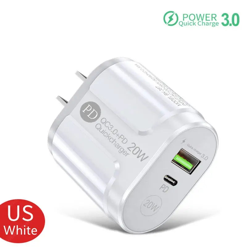 20W PD USB C Charger Fast Charging Wall Charger Quick Charge 3.0 Mobile Phones Adapter For Iphone Xiaomi Samsung Type C Chargers - La zona Apple