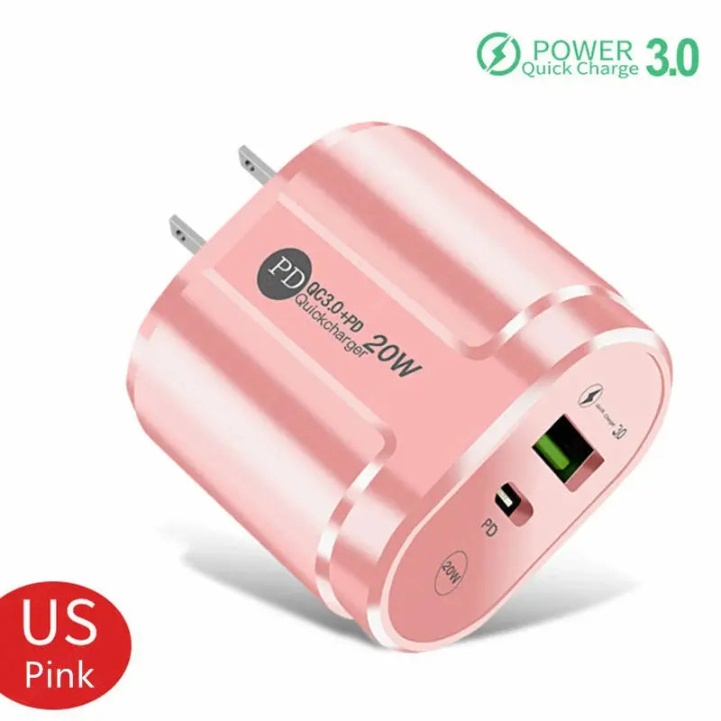 20W PD USB C Charger Fast Charging Wall Charger Quick Charge 3.0 Mobile Phones Adapter For Iphone Xiaomi Samsung Type C Chargers - La zona Apple
