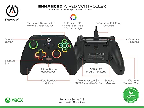 Power A, Mando con cable Spectra Infinity de PowerA para Xbox Series X|S - La zona Apple