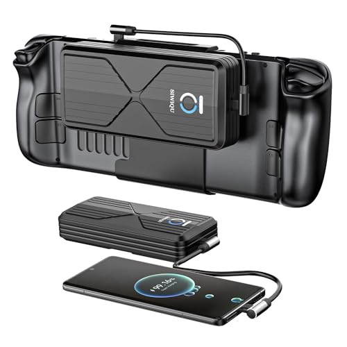 Power Bank 20000mAh  para Steam Deck, 45W PD 3.0 B baterías externas compatibles con Switch/Samsung/iPad/Laptop con Soporte Trasero Desmontable y Cable USB-C Dual - La zona Apple