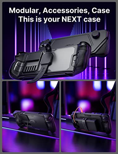 ModCase para Steam Deck,PC0104 Estuche Modular con Estación de Acoplamiento 11 en 1 Incluye Estuche Trasero,Cubierta Facial,Estación de Acoplamiento,Soporte Metálico y Correa-Conjunto Hub - La zona Apple