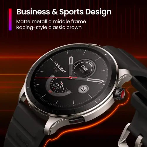 Amazfit GTR 4 Smartwatch para IOS Android Reloj Inteligente de Seguimiento GPS 150 modos de Deporte Llamadas Telefónicas de Bluetooth Almacenamiento de Música Batería de 14 Días Duración Alexa Amazfit