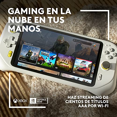 Logitech G Cloud Gaming Handheld, Consola Portátil con Batería de Larga Duración, Pantalla Táctil 1080P de 7 in, diseño ligero, Xbox Cloud Gaming, NVIDIA GeForce NOW, Google Play, Enchufe EU, Blanco - La zona Apple