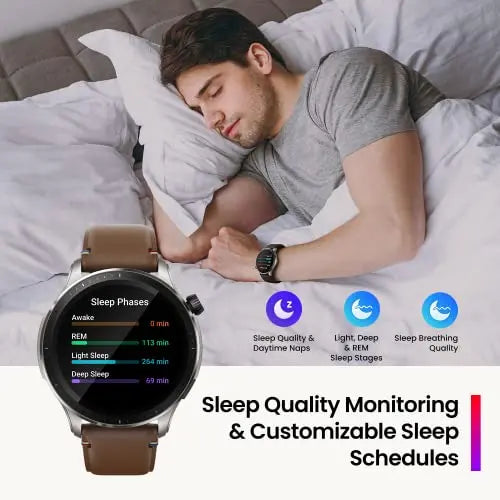 Amazfit GTR 4 Smartwatch para IOS Android Reloj Inteligente de Seguimiento GPS 150 modos de Deporte Llamadas Telefónicas de Bluetooth Almacenamiento de Música Batería de 14 Días Duración Alexa Amazfit