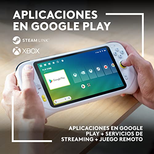 Logitech G Cloud Gaming Handheld, Consola Portátil con Batería de Larga Duración, Pantalla Táctil 1080P de 7 in, diseño ligero, Xbox Cloud Gaming, NVIDIA GeForce NOW, Google Play, Enchufe EU, Blanco - La zona Apple