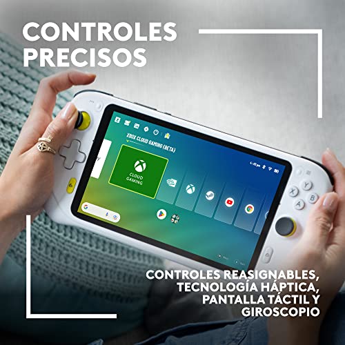 Logitech G Cloud Gaming Handheld, Consola Portátil con Batería de Larga Duración, Pantalla Táctil 1080P de 7 in, diseño ligero, Xbox Cloud Gaming, NVIDIA GeForce NOW, Google Play, Enchufe EU, Blanco - La zona Apple